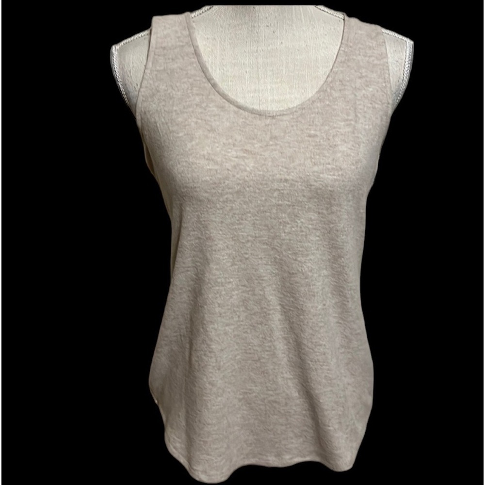 WHBM sleeveless t top, beige. Side SP